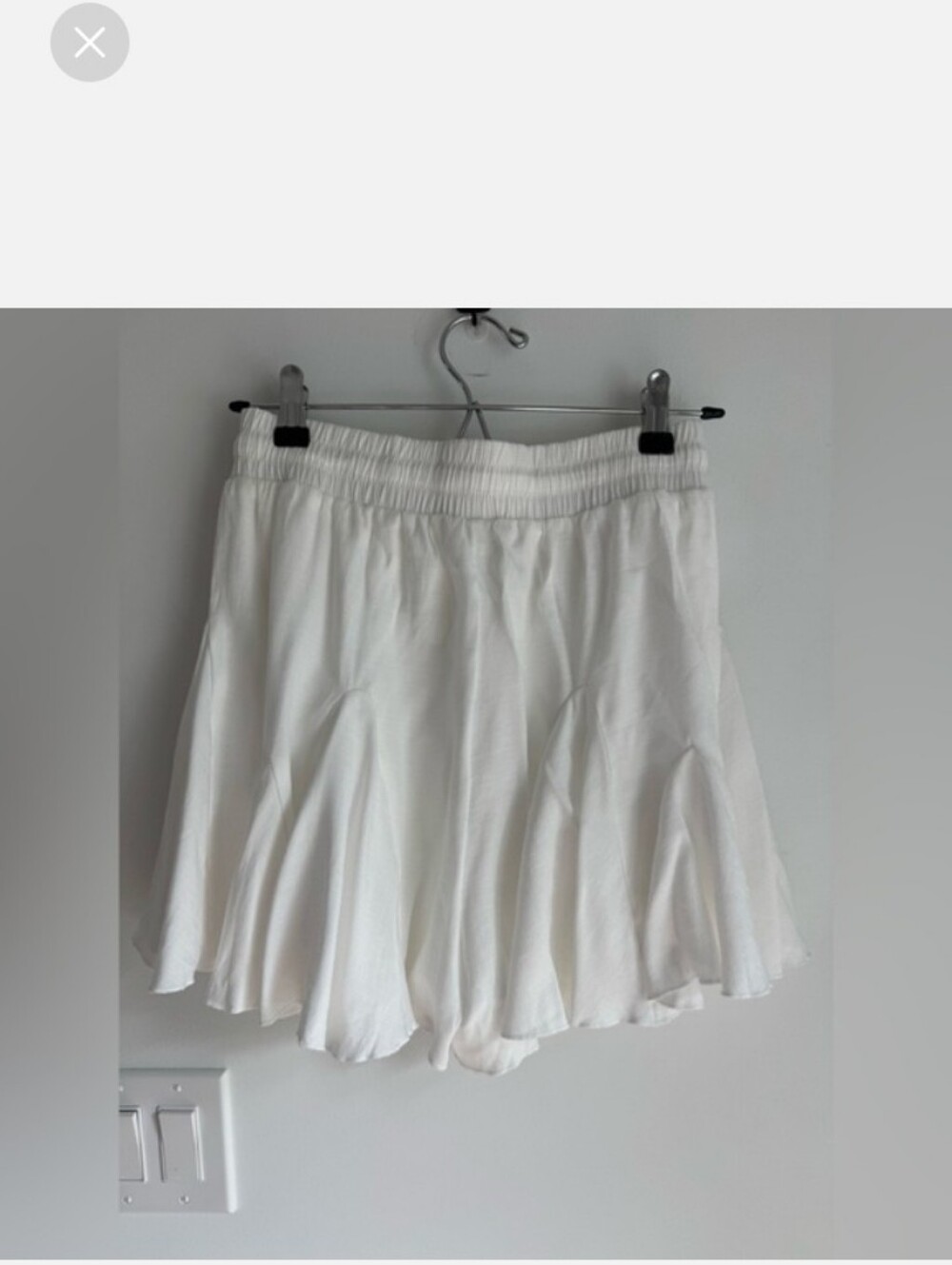 GLAM White Drawstring Flowy Shorts - Picture 3 of 6